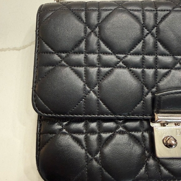 CHRISTIAN DIOR Lambskin Cannage Miss Dior Promenade Pouch Black - Picture 6 of 15